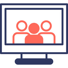 Visitor mixed color icon