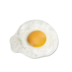 Fried Egg Isolated on Transparent Background