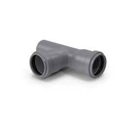 Grey PVC T Socket Isolated on Transparent Background