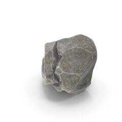 Grey Rock Isolated on Transparent Background