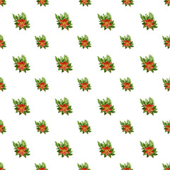 Seamless floral pattern with camomiles and daisies for summer nature design high-quality