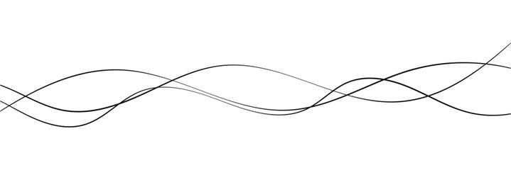 Curve wave seamless pattern. Thin line wavy abstract vector background. Curve wave seamless pattern. Line art striped graphic template. Vector illustration in white background . eps 10