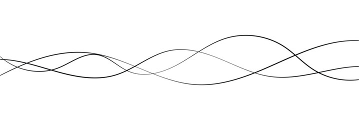 Curve wave seamless pattern. Thin line wavy abstract vector background. Curve wave seamless pattern. Line art striped graphic template. Vector illustration in white background . eps 10