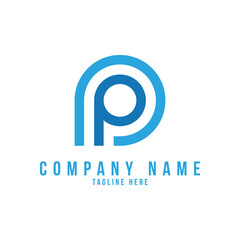 Modern vector design Letter P Logo
