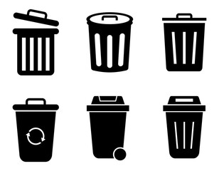 garbage trash icon vector for any design