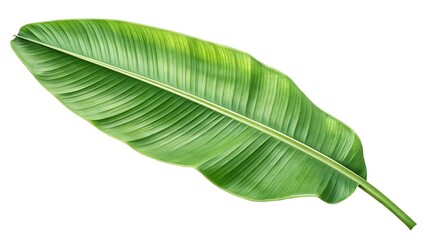 Fototapeta premium Isolated Banana Leaf, Tropical Leaf, Single Leaf, Green Leaves, Nature