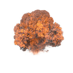 Ground Explosion Isolated on Transparent Background