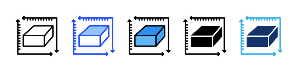 Size Icon Collection With Multiple Styles