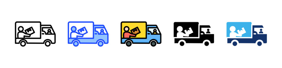Delivery Icon Collection With Multiple Styles