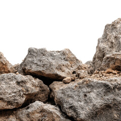 A Pile of Weathered Rocks, Boulders, and Earth Creating a Natural Form.