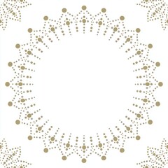 Elegant circular pattern with dotted design on a white background, perfect for modern and artistic projects