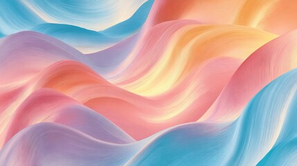 Obraz premium Abstract backgrounds with calming, flowing rhythms in soft, pastel hues. Oscillation. Illustration. High quality