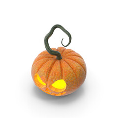 Jack o' Lantern Pumpkin Isolated on Transparent Background