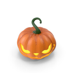 Jack o' Lantern Pumpkin Isolated on Transparent Background
