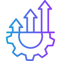Obraz premium Improvement line gradient icon
