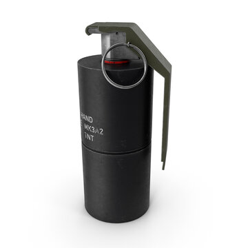MK3A2 Offensive Hand Grenade Isolated on Transparent Background