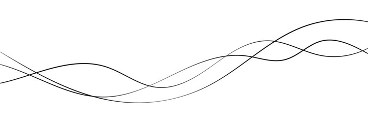 Curve wave seamless pattern. Thin line wavy abstract vector background. Curve wave seamless pattern. Line art striped graphic template. Vector illustration in white background . eps 10