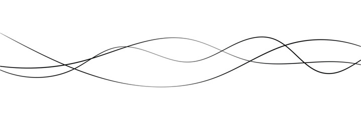 Curve wave seamless pattern. Thin line wavy abstract vector background. Curve wave seamless pattern. Line art striped graphic template. Vector illustration in white background . eps 10