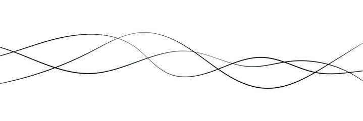 Curve wave seamless pattern. Thin line wavy abstract vector background. Curve wave seamless pattern. Line art striped graphic template. Vector illustration in white background . eps 10