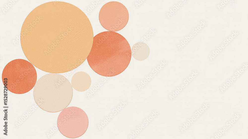 Poster abstract background with overlapping pastel circles