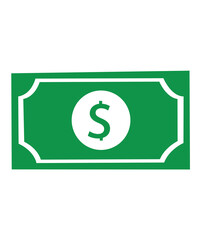 Money clip art design on plain white transparent isolated background for sign, decal, card, shirt, hoodie, sweatshirt, apparel, tag, mug, icon, poster or badge