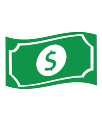 Money clip art design on plain white transparent isolated background for sign, decal, card, shirt, hoodie, sweatshirt, apparel, tag, mug, icon, poster or badge