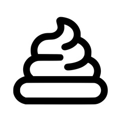 A stylized graphic illustration of whipped cream, dessert topping, or frosting.