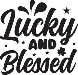 lucky and blessed svg