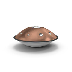 Copper Handpan Drum Isolated on Transparent Background