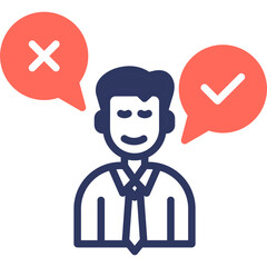 Decision mixed color icon