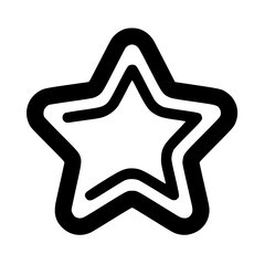 Simple, outlined star graphic design element.