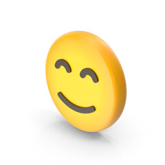 Fototapeta premium Smiling Face Emoji Isolated on Transparent Background
