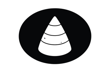 Colorful candy corn in Halloween style vector art illustration