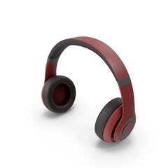 Naklejka premium Red and Black Over-Ear Headphones Isolated on Transparent Background