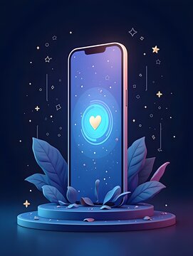 Creative Mobile Login Concept Illustration with Abstract Design
