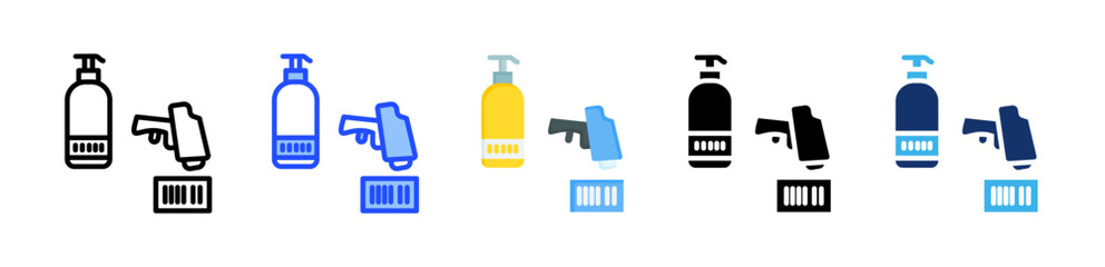 Barcode Scanner Icon Collection With Multiple Styles