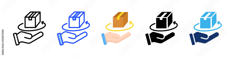 Poster receiving icon collection with multiple styles