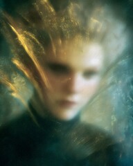 Ethereal Face in Blur and Abstract Light