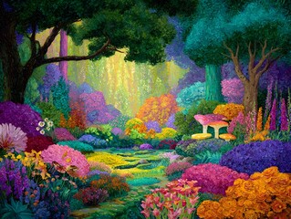 A Vibrant and Enchanting Garden Landscape
