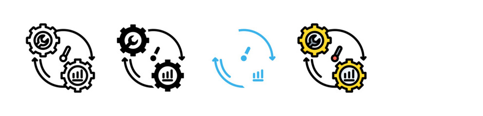 Cloud Computing Icon Collection With Multiple Styles