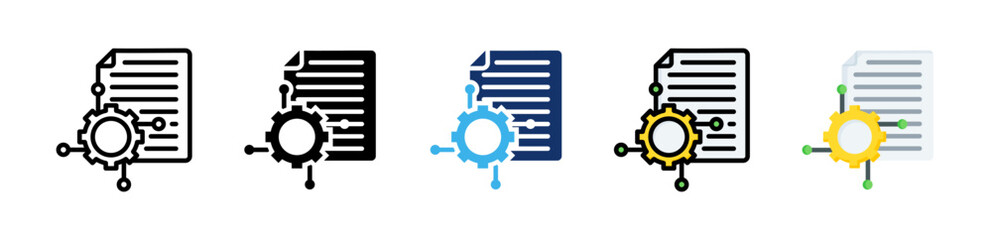 Synthetic Data Icon Collection With Multiple Styles