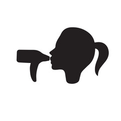  Silhouette of a Woman Drinking from a Bottle Icon Isolated on White Background