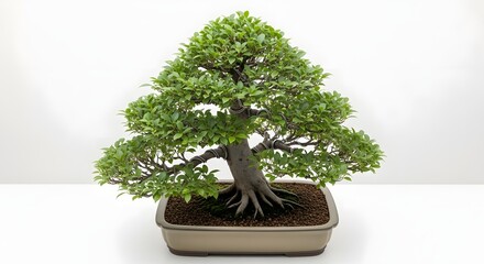 Serene Bonsai Tree A Miniature Landscape of Tranquility and Patience, Representing Balance and Harmony in Nature