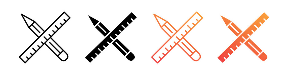 Design Tool Multiple Style Icon Set Collection 