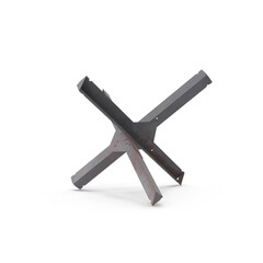 Anti-Tank Czech Hedgehog Barrier Isolated on Transparent Background © Realistic PNG