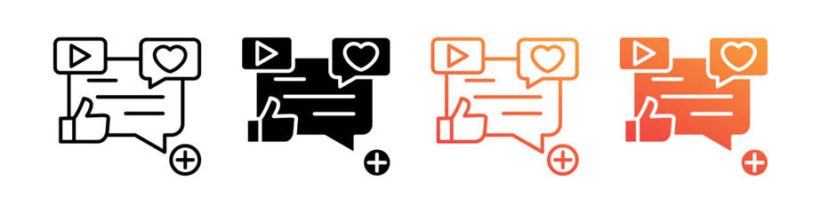 Social Media Multiple Style Icon Set Collection 