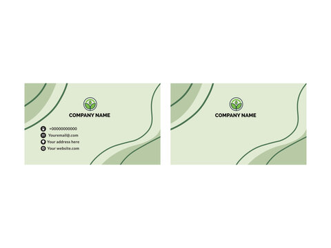 Eco friendly Simple abstract organic background, Business card design template,Modern business card template with colored abstract background.