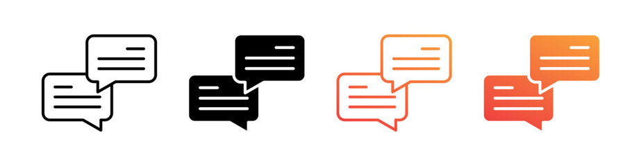 Conversation Multiple Style Icon Set Collection 