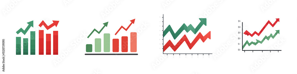 Poster a collection of various business and financial charts and graphs long title this image showcases a c