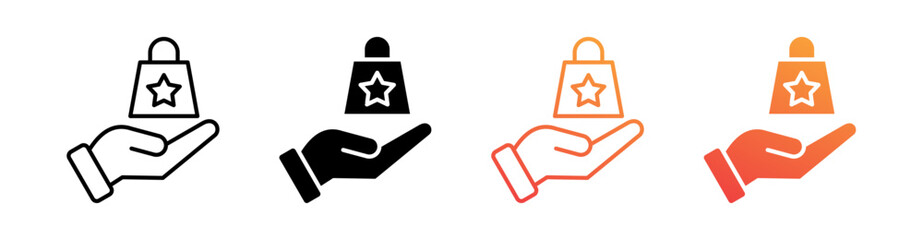 Shopping Multiple Style Icon Set Collection 